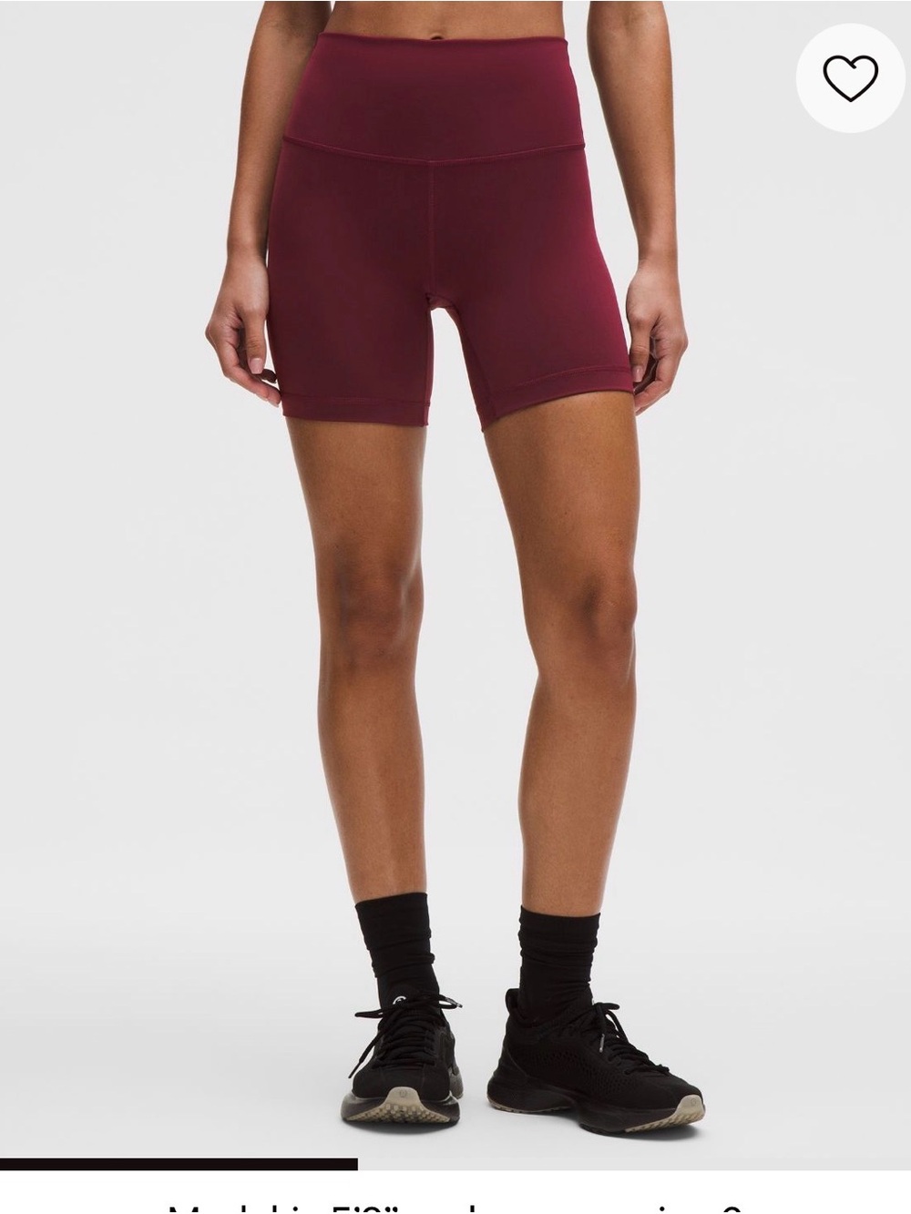 lululemon athletica Wine High-Rise Bike Shorts - Picture 1 of 1